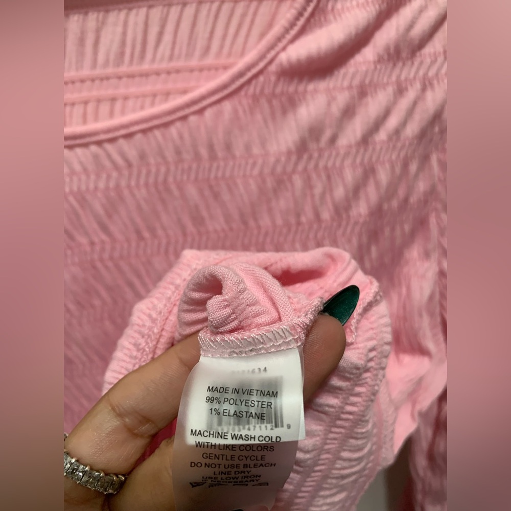 Vince Camuto Pink Puff Shoulder Long Sleeve - Picture 4 of 5